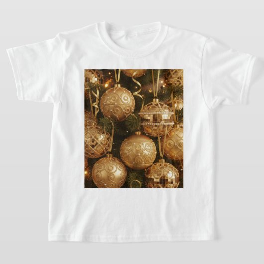 Camiseta Bolas Douradas de Natal T-shirt (Laagn)