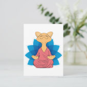 Camiseta Buddha cat meditating - Guru cat - Namast Briefkaart (Staand voorkant)