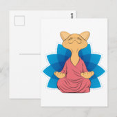 Camiseta Buddha cat meditating - Guru cat - Namast Briefkaart (Voorkant / Achterkant)