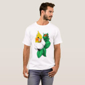 camiseta calopsita e folinhas  t-shirt (Voorkant volledig)