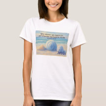 Camiseta caracolas de Mar con Versículo Romanos