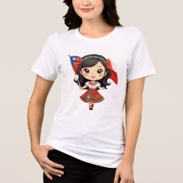Camiseta chibi Estampado divertido Moda casual Art Tri-Blend Shirt