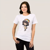 Camiseta chibi Estampado divertido Moda casual Art Tri-Blend Shirt (Voorkant volledig)