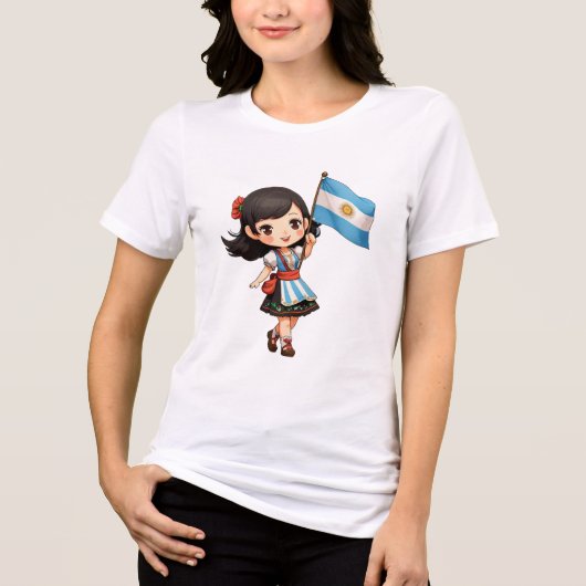 Camiseta chibi Estampado divertido Moda casual Art Tri-Blend Shirt (Voorkant)