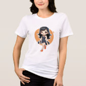 Camiseta chibi Estampado divertido Moda casual Art Tri-Blend Shirt (Voorkant)