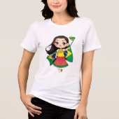 Camiseta chibi Estampado divertido Moda casual Art Tri-Blend Shirt (Voorkant)