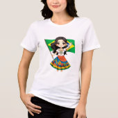 Camiseta chibi Estampado divertido Moda casual Art Tri-Blend Shirt (Voorkant)