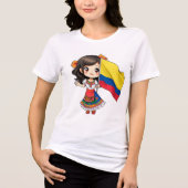 Camiseta chibi Estampado divertido Moda casual Art Tri-Blend Shirt (Voorkant)
