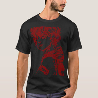 Camiseta com desenho vermelho t-shirt
