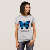 Camiseta com estampa da borboleta azul t-shirt (Voorkant volledig)