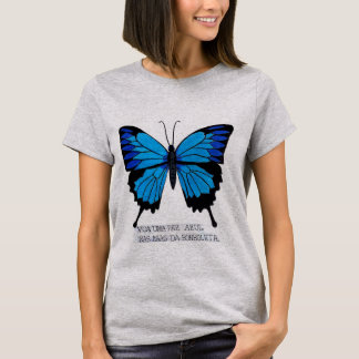 Camiseta com estampa da borboleta azul t-shirt