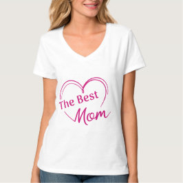 Camiseta con cuello en V The Best Mom T-shirt