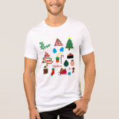 Camiseta con dibujos navideños Tri-Blend shirt (Voorkant)