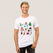 Camiseta con dibujos navideños Tri-Blend shirt (Voorkant volledig)