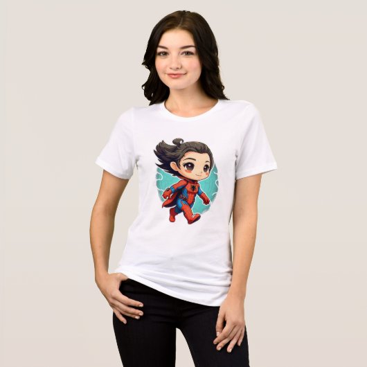 Camiseta con Estampado Chibi – ¡Lleva un Toque Ado Tri-Blend Shirt (Voorkant volledig)