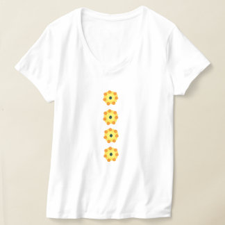 Camiseta con flores abstractas t-shirt