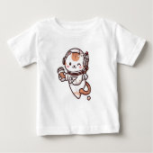 Camiseta con gatito en el espacio  (Voorkant)