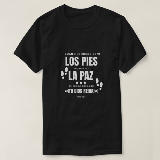 Camiseta con mensaje de luz, negra,bienaventurados t-shirt (Design voorkant)