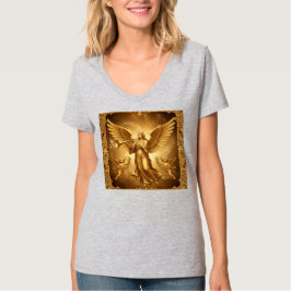 Camiseta de anjo dourada t-shirt