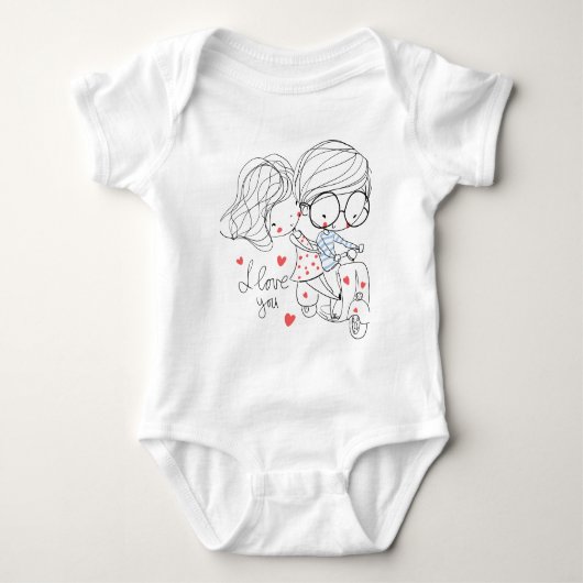 Camiseta de bebê ciclismo macacãozinhos romper (Voorkant)