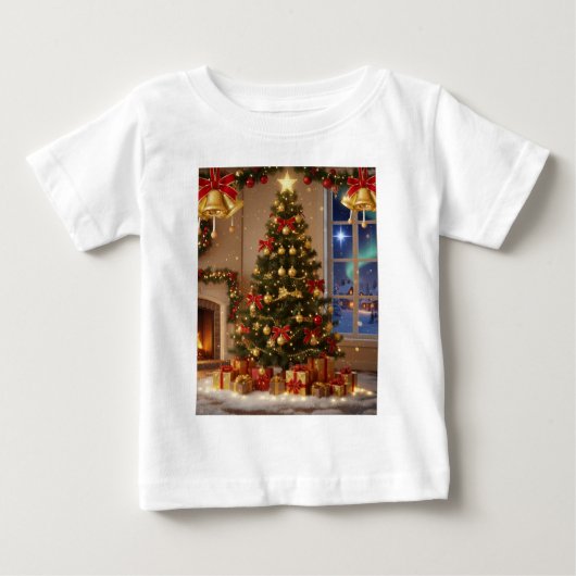 Camiseta de bebe de natal (Voorkant)