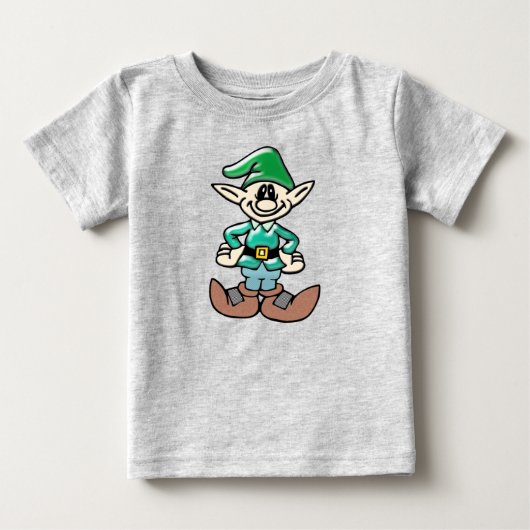 Camiseta De Bebé Pitufo sonriente con gorro verde (Voorkant)