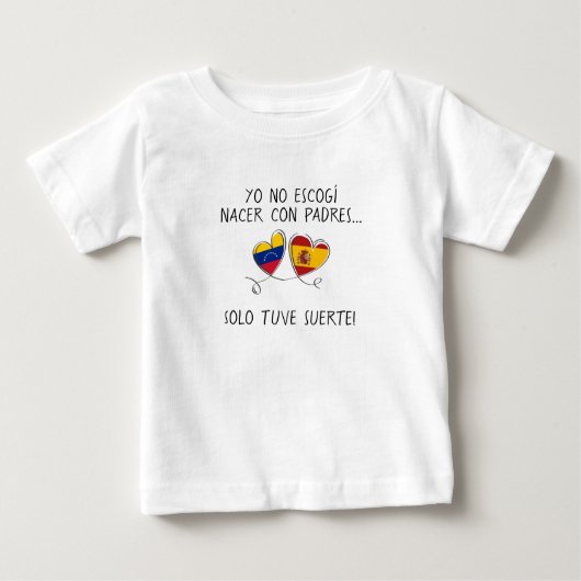 Camiseta De Bebé Venezuela España – “Solo tuve sue (Voorkant)