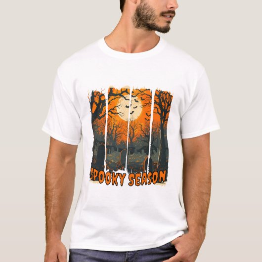 Camiseta de Halloween Spooky Season Cementerio T-shirt (Voorkant)
