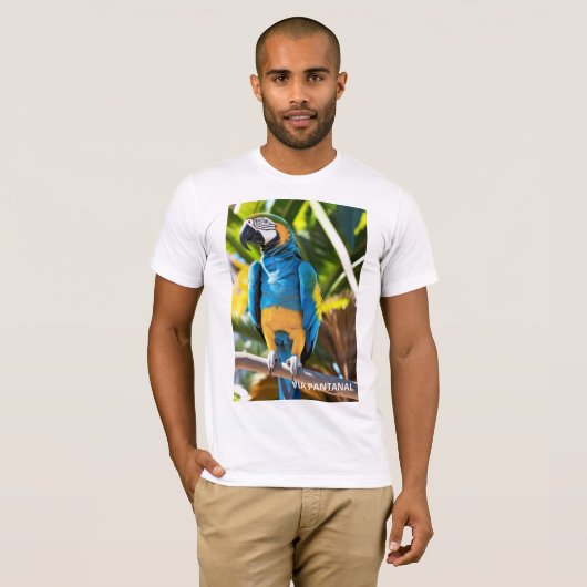 Camiseta de manga curta Bella+Canvas Jersey Arara  T-shirt (Voorkant volledig)