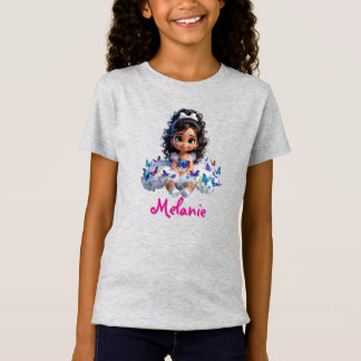 Camiseta de niña personalizada con nombre t-shirt