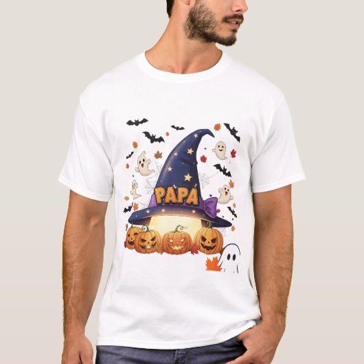 Camiseta de Papá Mágico de Halloween T-shirt (Voorkant)