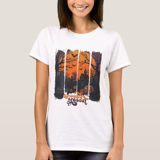 Camiseta de Terror con Mansión Encantada T-shirt (Voorkant)