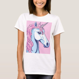 Camiseta de unicornio con fondo rosado t-shirt