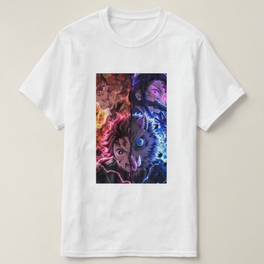 Camiseta Demon Slayer electro color  T-shirt (Design voorkant)