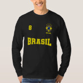 Camiseta do Brasil 2022 Azul número 8 T-shirt (Voorkant)