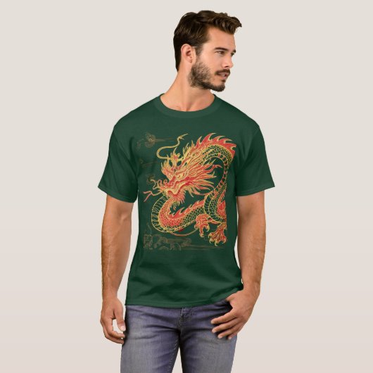 camiseta Dragón chino T-shirt (Voorkant volledig)