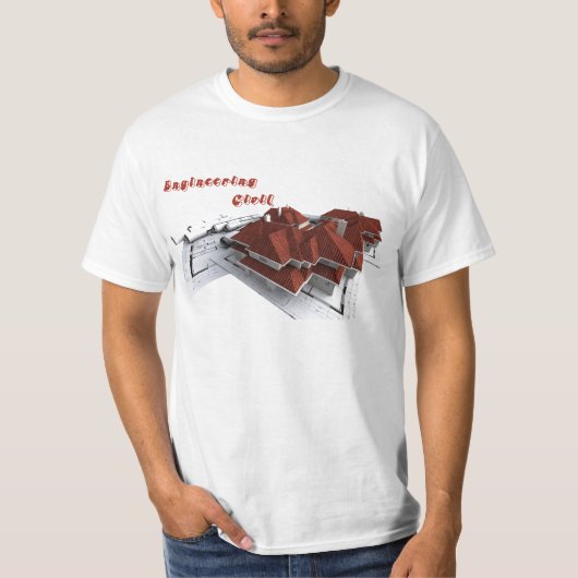 Camiseta Engenharia Civil - Estampa Planta T-shirt (Voorkant)