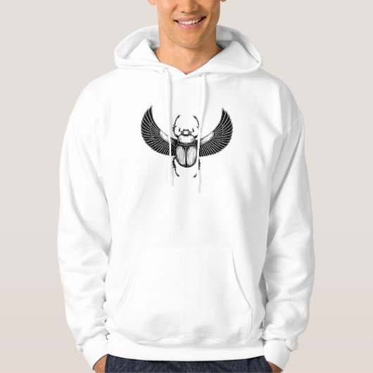 Camiseta escarabajo egipcio alado hoodie (Voorkant)