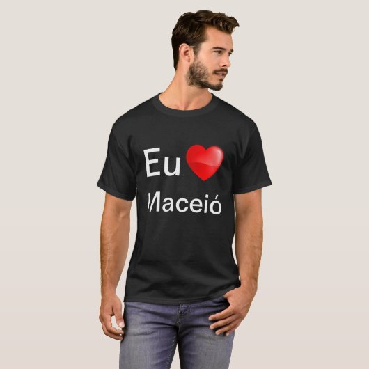 Camiseta EU Amo Maceió T-shirt (Voorkant volledig)