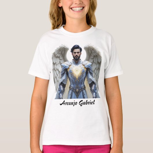 Camiseta Fem Juvenil Básica Arcanjo Gabriel T-shirt (Voorkant)