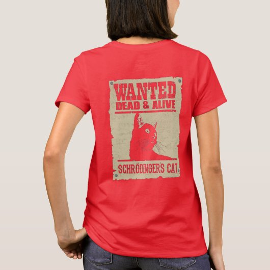 Camiseta Fem. Schrodinger's Cat - Dark - Back T-shirt (Achterkant)