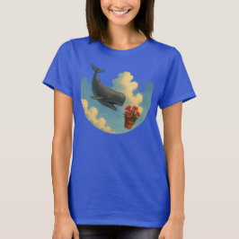 Camiseta Fem. Whale And Bowl Of Petunias - Front T-shirt