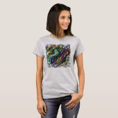 Camiseta Feminina Básica Abstrato T-shirt (Voorkant volledig)