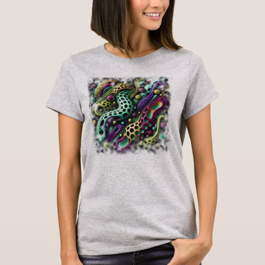 Camiseta Feminina Básica Abstrato T-shirt (Voorkant)