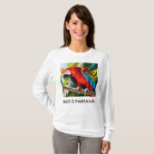 Camiseta Feminina Básica Arara vermelha T-shirt (Voorkant volledig)