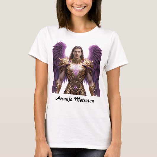 Camiseta Feminina Básica Arcanjo Metatron T-shirt (Voorkant)