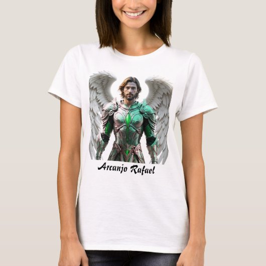Camiseta Feminina Básica Arcanjo Rafael T-shirt (Voorkant)