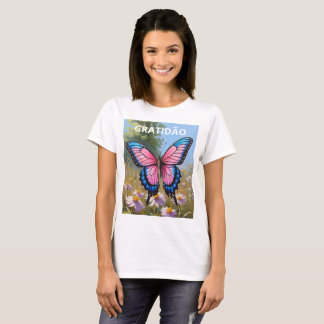 Camiseta Feminina Básica Borboleta T-shirt