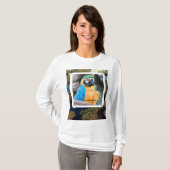 Camiseta Feminina Básica de Mangas Longas Arara T-shirt (Voorkant volledig)