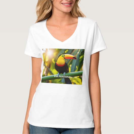 Camiseta Feminina Básica, Gola em V Tucano T-shirt (Voorkant)